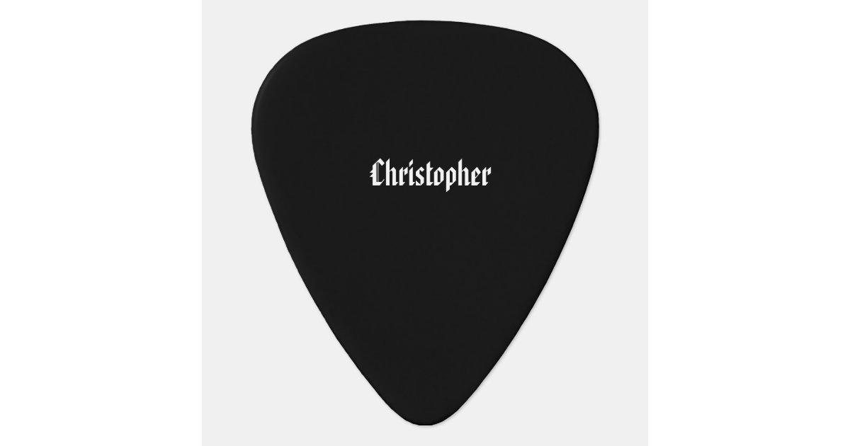 Black and White Guitar Pick