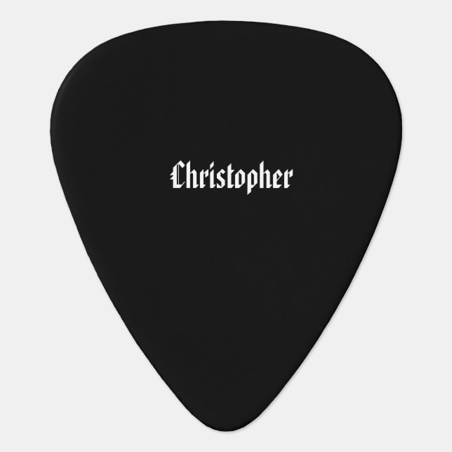 Black and White Guitar Pick (Front)