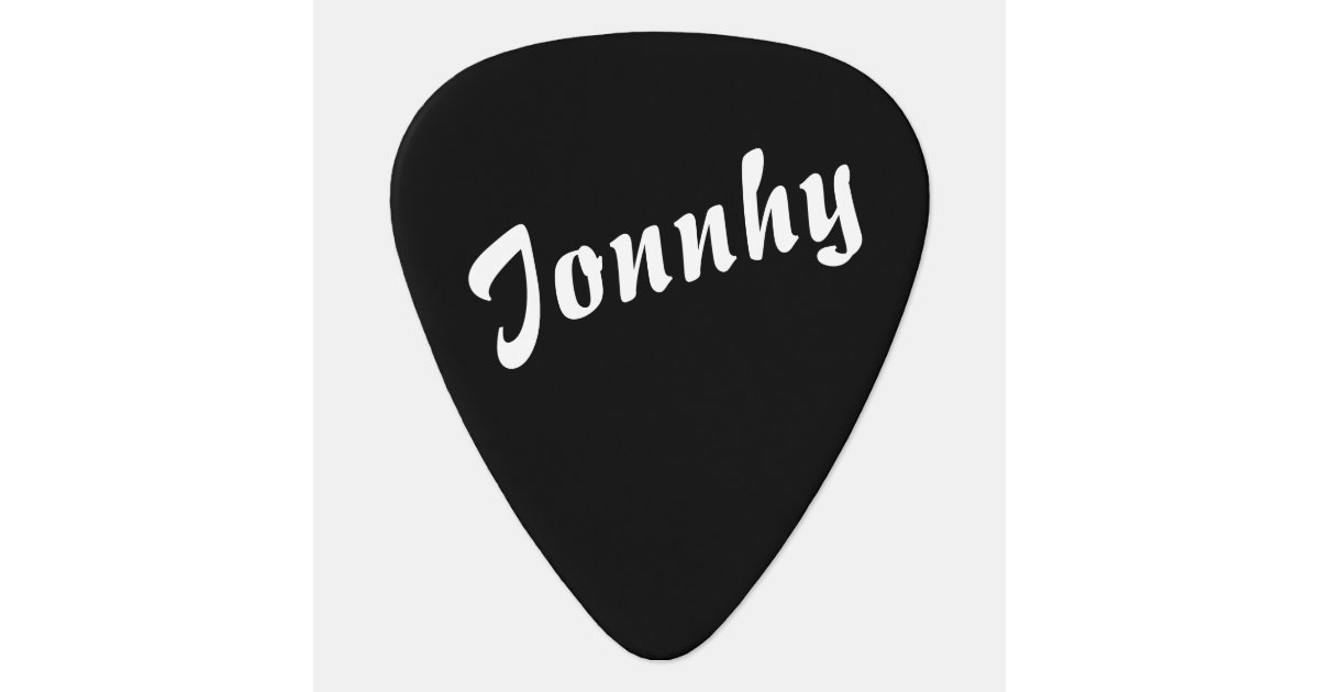 black and white guitar pick