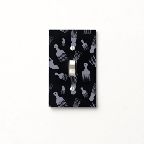Black and white hair fashion light switch cover