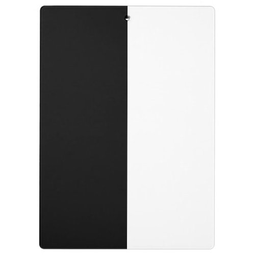 Black And White Half and Half graphic Clipboard
