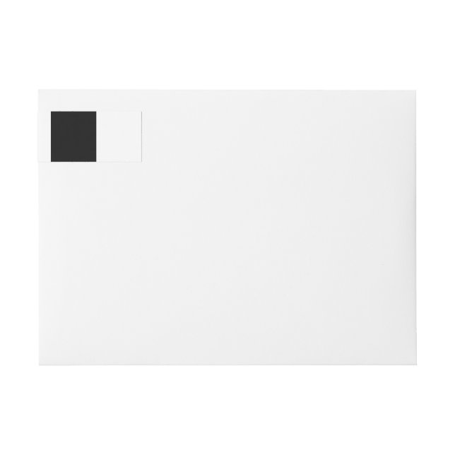 Black And White Half and Half graphic Wrap Around Label (Front)