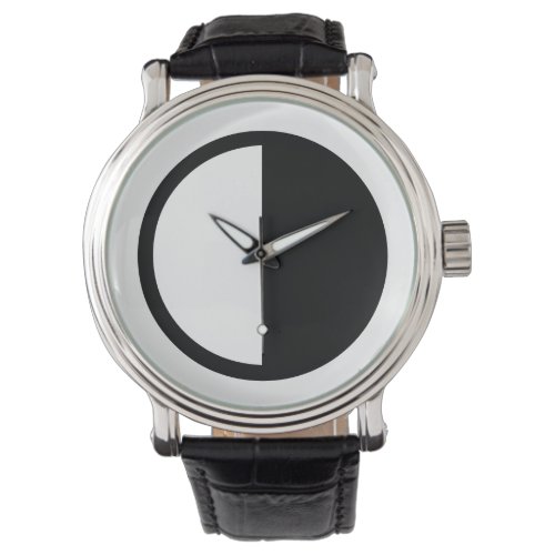 black and white half hour watch