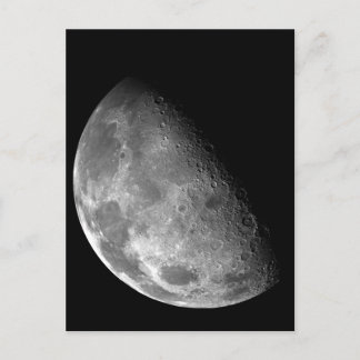 Black and White Half Moon Image Postcard