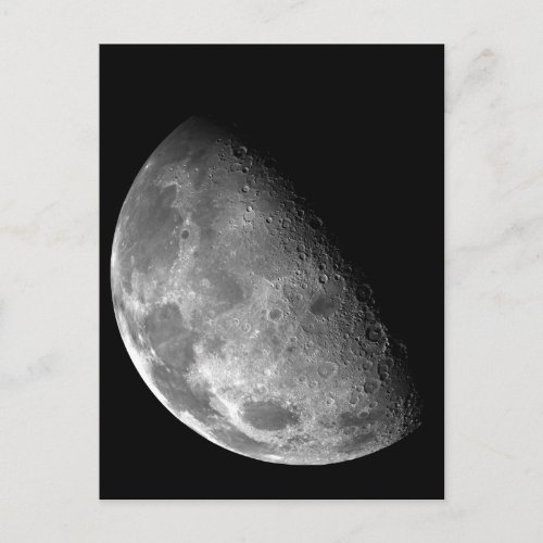 Black and White Half Moon Image Postcard
