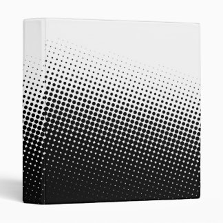 Black and White Halftone 3 Ring Binder