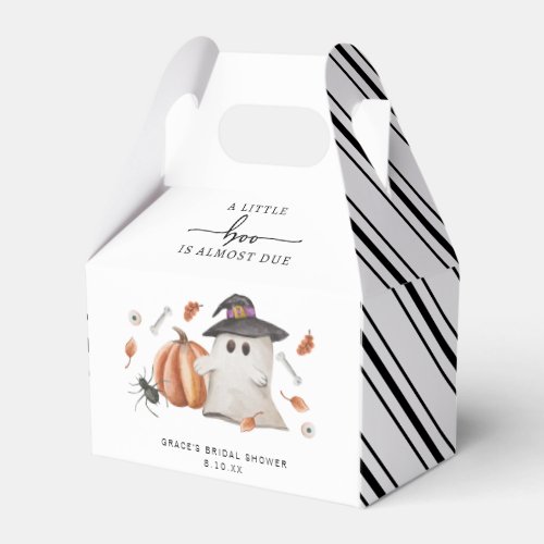 Black and White Halloween Baby Shower Favor Boxes