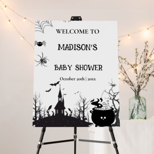 Black and white Halloween Baby shower Foam Board