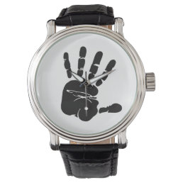 Black and White Hand Print Watch