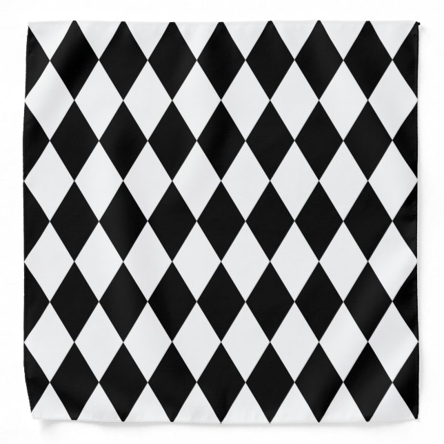 Black and White Harlequin Bandana (Front)