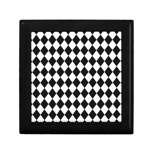 Black and White Harlequin Design Gift Box (Front)