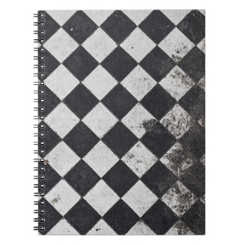 Black and white harlequin graphic notebook