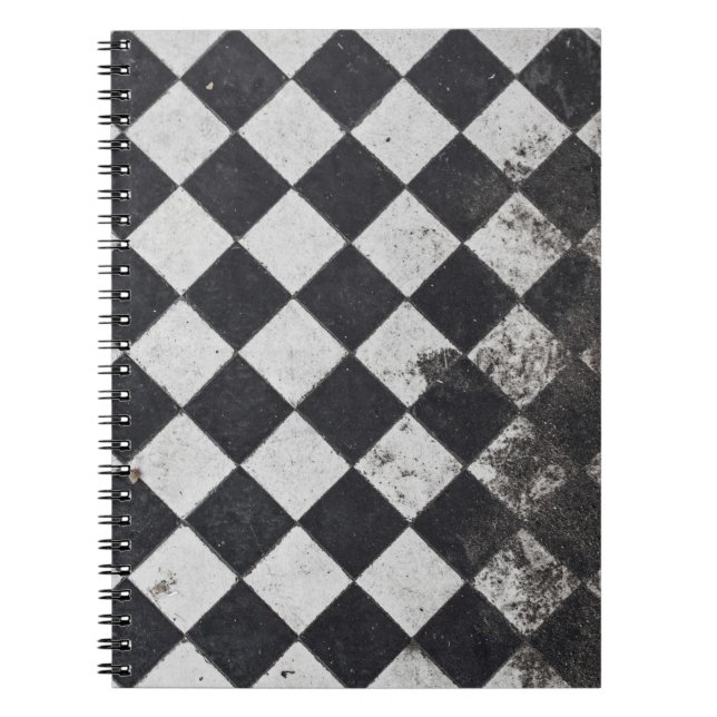 Black and white harlequin graphic notebook (Front)