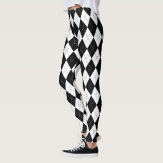 Black and White Harlequin Leggings