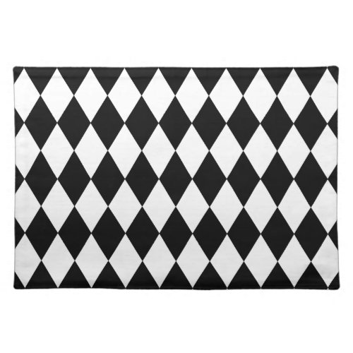 Black and White Harlequin Pattern Placemat