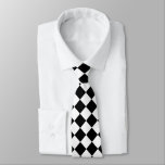 Black And White Harlequin Pattern Tie at Zazzle