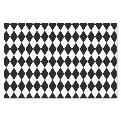 Black and White Harlequin Pattern Tissue Paper