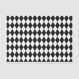 Black and White Harlequin Pattern Tissue Paper