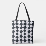 Black and White Harlequin Pattern Tote Bag