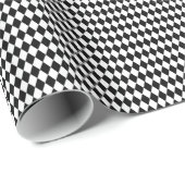 Black and White Harlequin Pattern Wrapping Paper | Zazzle