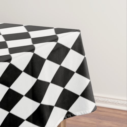 Black and White Harlequin Tablecloth