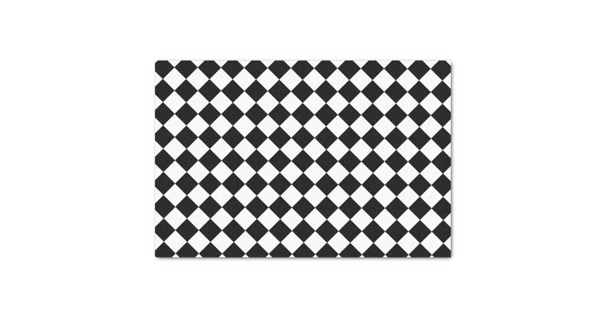 Black and White Harlequin Tissue Paper | Zazzle
