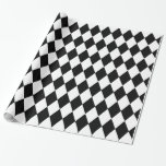 Black and White Harlequin Wrapping Paper