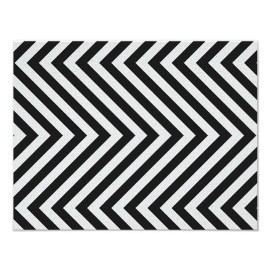 Black and White Hazard Stripes Textured Card