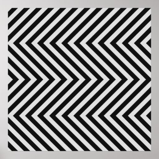 Black and White Hazard Stripes Textured Poster | Zazzle