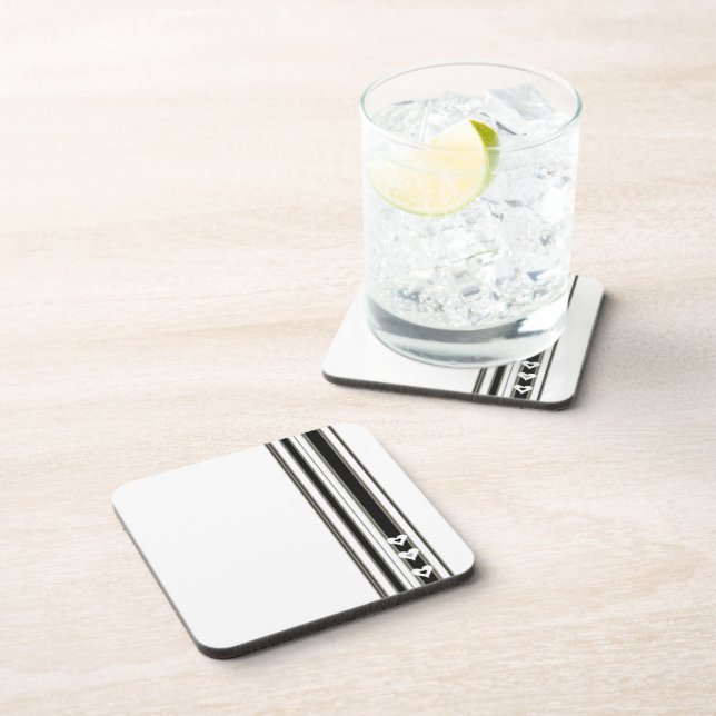 Black and White Heart Coasters (Right Side)