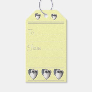 Black And White Heart Design Original Gift Tags by artoriginals at Zazzle