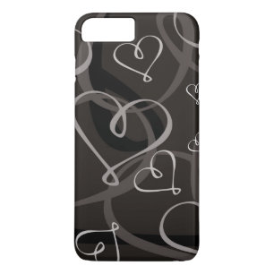 Black and white heart pattern iPhone 8 plus/7 plus case