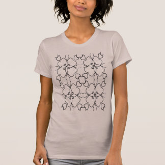 black and white heart pattern T-Shirt