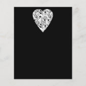 Black and White Heart. Patterned Heart Design. (Back)
