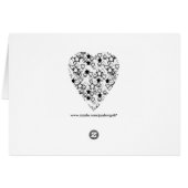 Black and White Heart. Patterned Heart Design. Cards (Back Horizontal)