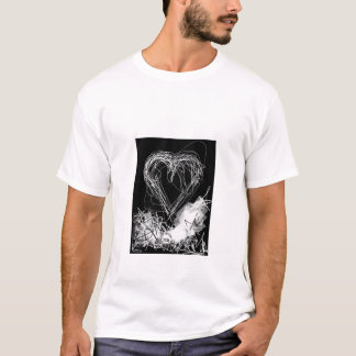 Black and White Heart T-Shirt