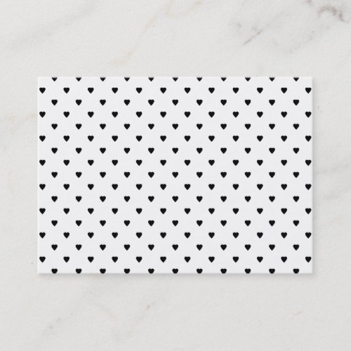 Black and White Hearts Pattern. Business Card Templates