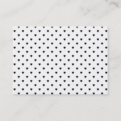 Customizable Black and White Hearts Pattern. Business Card Templates