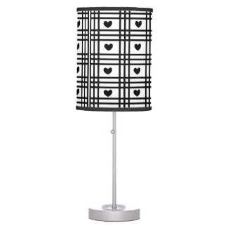 Black and White Hearts Pattern Cute Modern