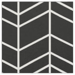 Black and White Herringbone Chevron Fabric