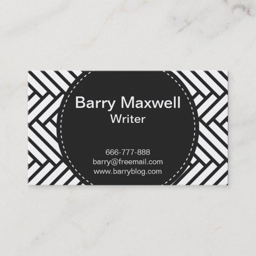 black and white herringbone pattern business card templates