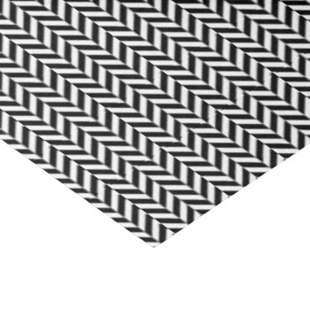 Black And White Herringbone Pattern Tissue Paper by Letsrendevoo at Zazzle