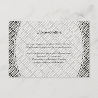 Black and White Herringbone Wedding Insert