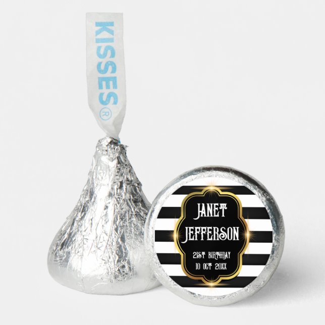 Black and White  Hershey®'s Kisses® (Front)