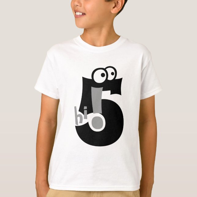 Black and white hi five kid's t-shirt (Front)