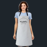 Black and White Homemade with Love Custom Apron<br><div class="desc">Get ready to bake up a storm with this stylish and personalized "Homemade with Love" apron. Designed in classic black and white, this apron is perfect for the passionate baker or small business bakery owner in your life. Customize this apron with a name of your choice, making it a truly...</div>