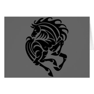 Black and white horse cards