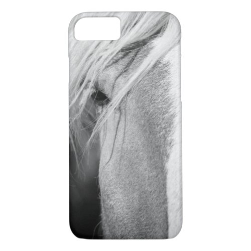 Black and White Horse Close_up case