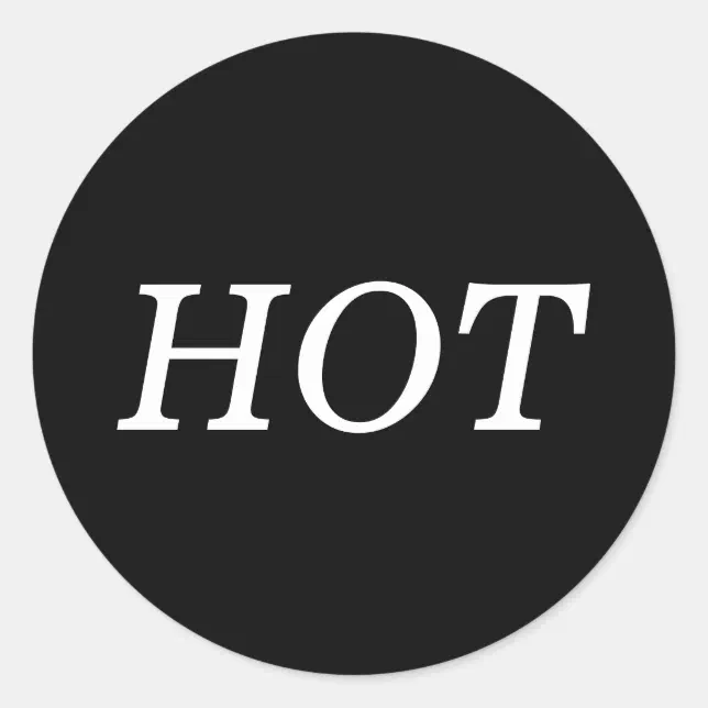 Black and White HOT Sticker | Zazzle