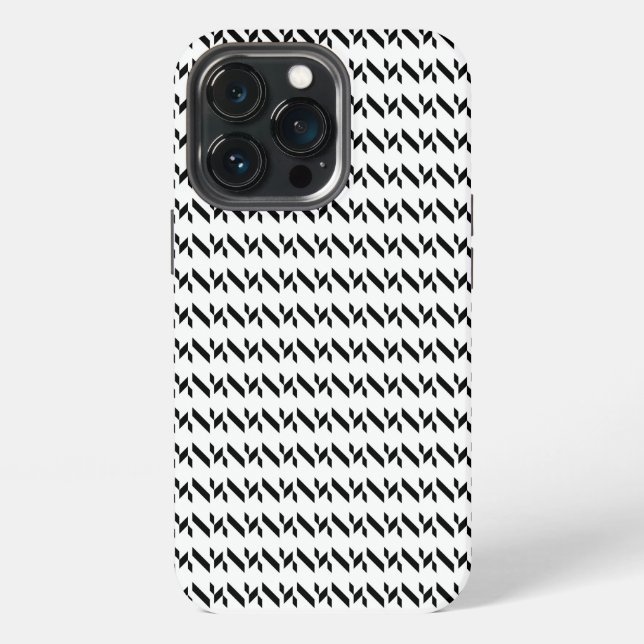 black and white hounds tooth iPhone case (Back)
